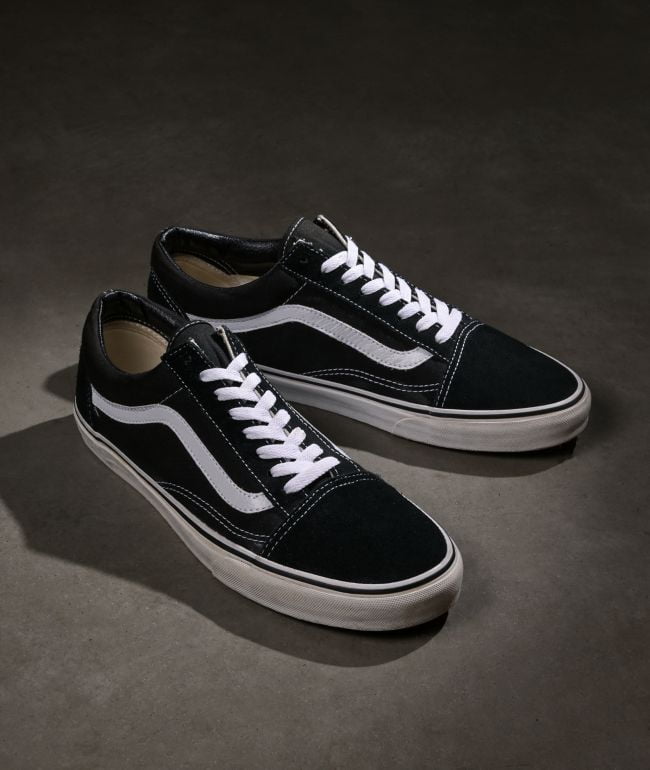 Vans Old Skool zapatos de skate negros y blancos 204607 1